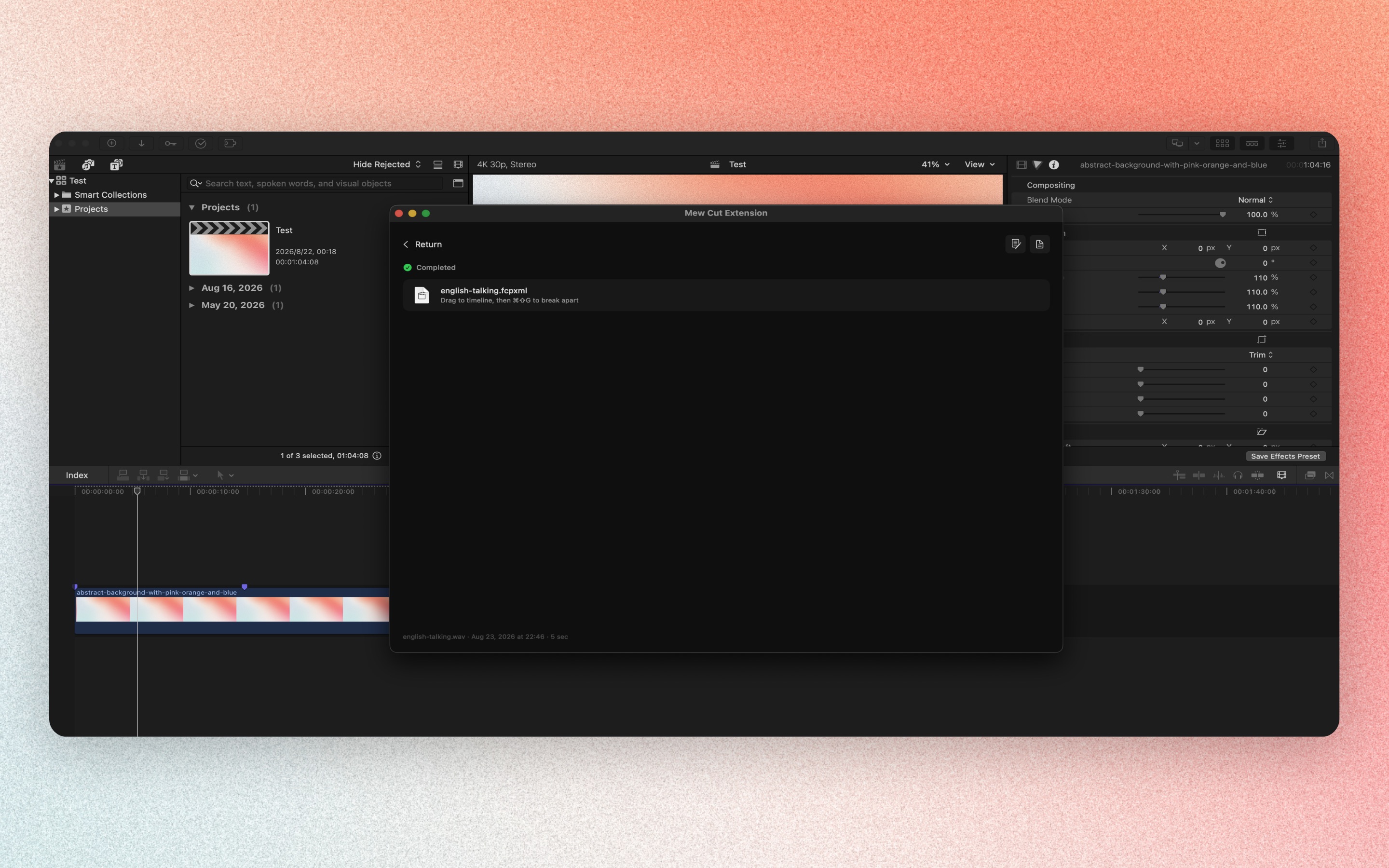 Final Cut Pro extension
